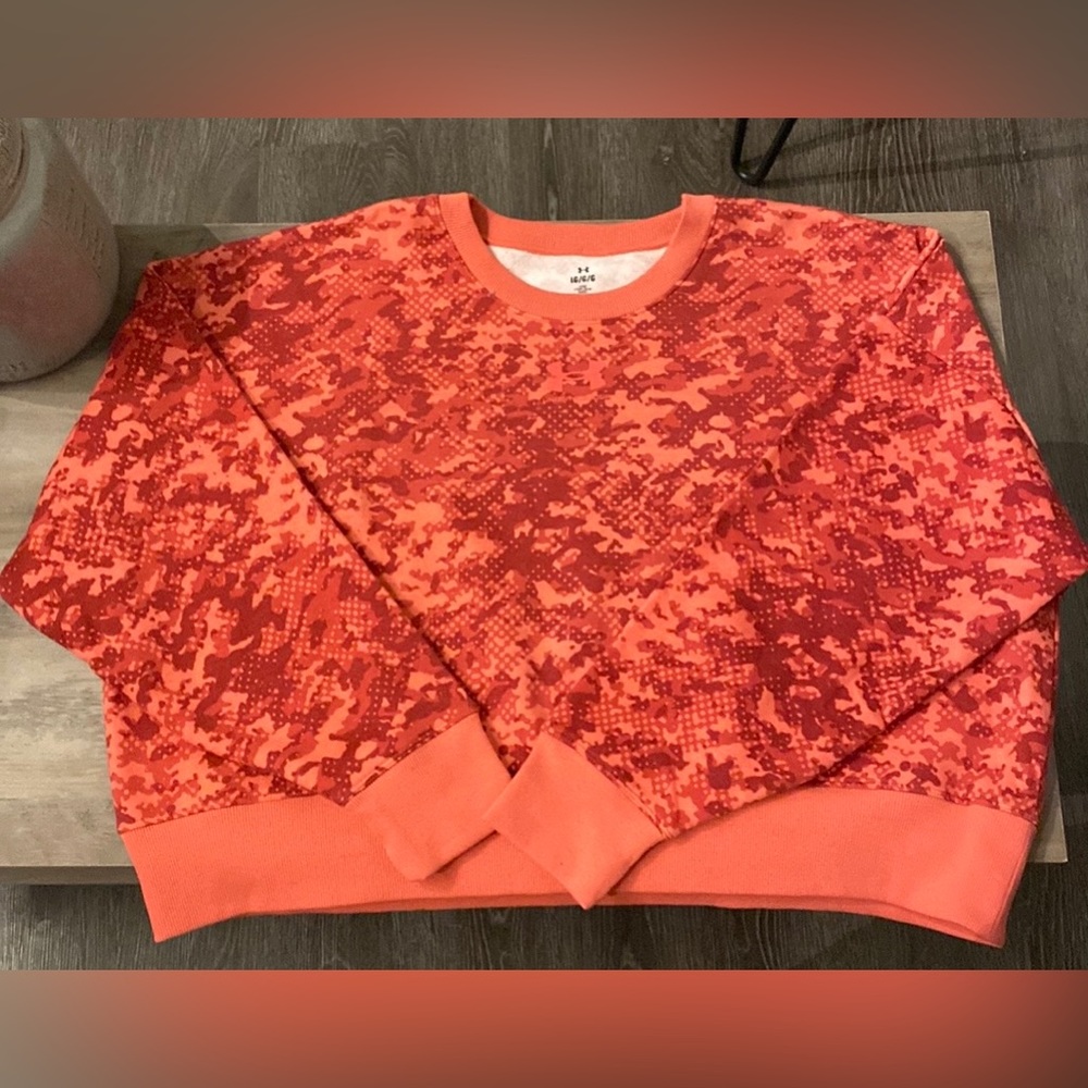 Under Armour Rival Fleece Camo Crewneck NWT US Large